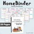 The Ultimate Home Binder (28 Pages) PDF| Home, Finance, Schedule & Kids Records |  Digital Download (28 Pages)